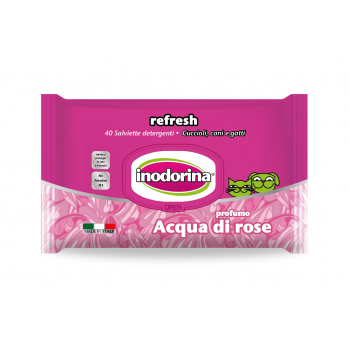Servetele Inodorina Refresh Rose Water, 40 Buc